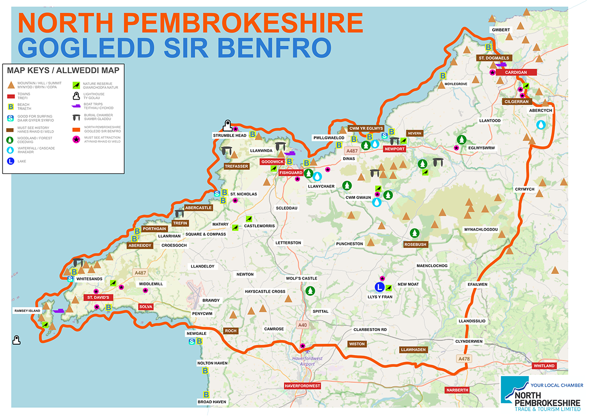 north-pembrokeshire-map North Pembrokeshire Map